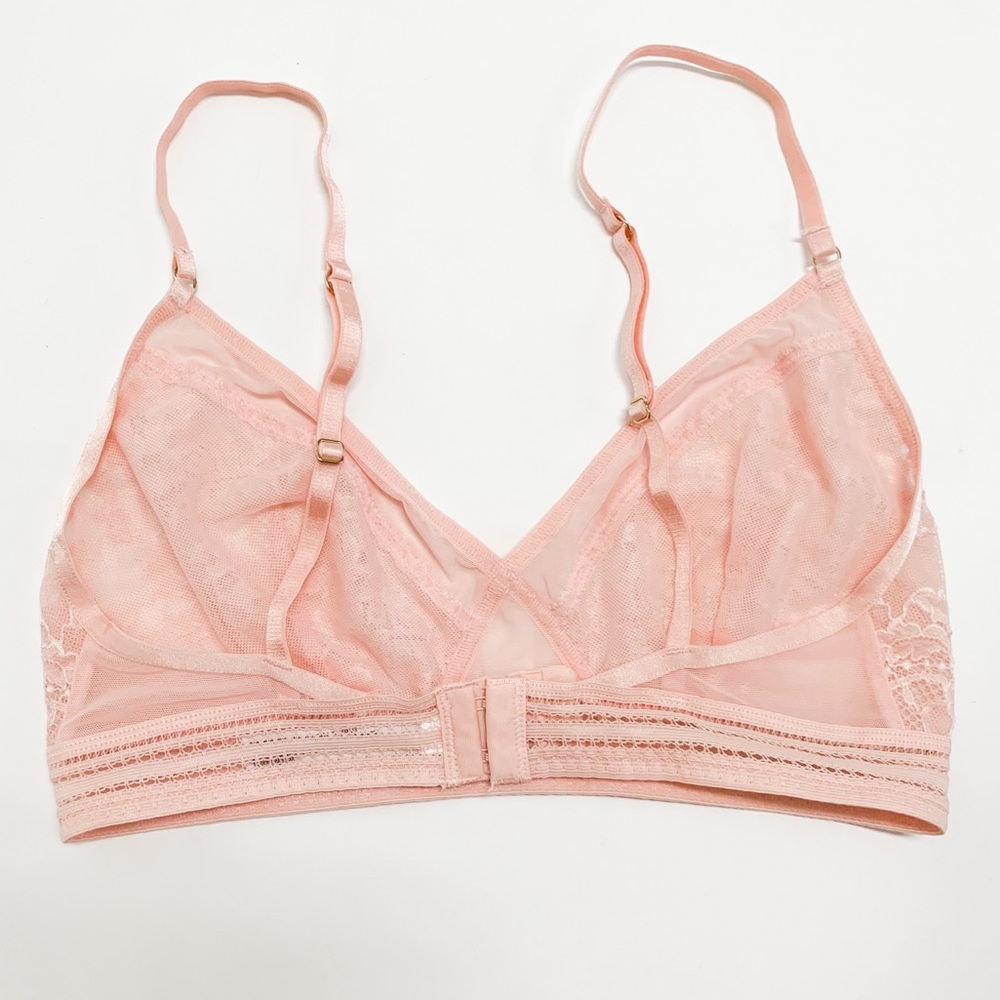 Lace Mesh Bralette Peach - Picture 3 of 9
